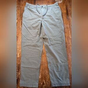 Bass Outdoor Pants Mens Large Gray Lightweight Hiking Trail Adventure Used